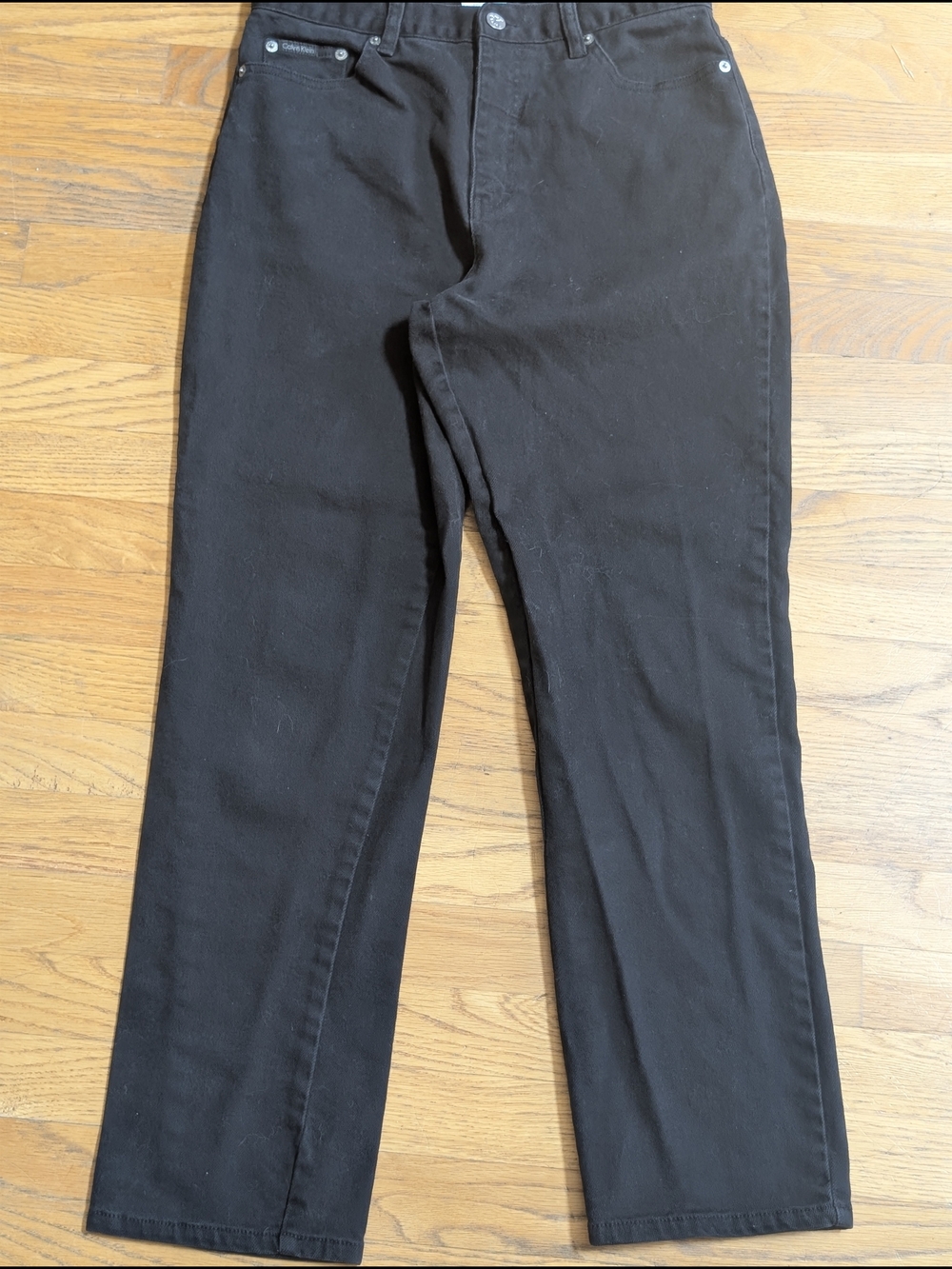 Calvin Klein Black Denim Jeans with Branded Tab